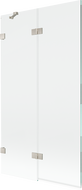 Mexen Lunar paravan de baie cu 2 uși, stânga, 100 x 150 cm, transparent, nichel periat - 897-100-100-97-00-L