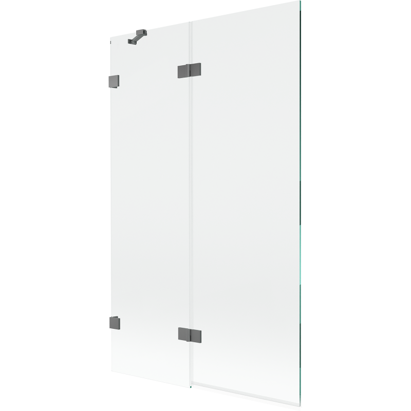 Mexen Lunar paravan de duș cu 2 uși, stânga, 110 x 150 cm, transparent, gun metal - 897-110-100-95-00-L