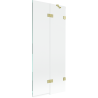 Mexen Lunar paravan de baie cu două aripi dreapta 80 x 150 cm, transparent, auriu periat - 897-080-100-55-00-P