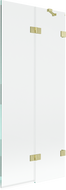 Mexen Lunar paravan de baie cu două aripi dreapta 80 x 150 cm, transparent, auriu periat - 897-080-100-55-00-P
