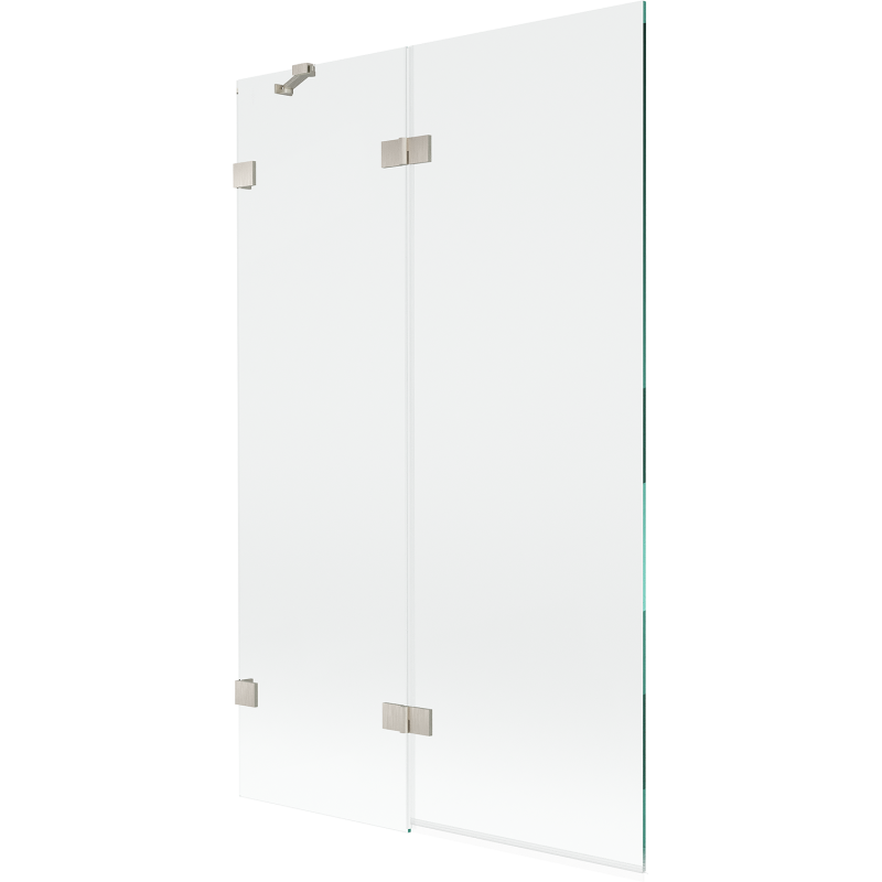 Mexen Lunar paravan baie cu 2 panouri, stânga 110 x 150 cm, transparent, nichel periat - 897-110-100-97-00-L