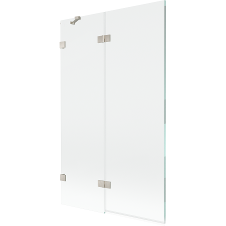 Mexen Lunar paravan baie cu 2 panouri, stânga 110 x 150 cm, transparent, nichel periat - 897-110-100-97-00-L