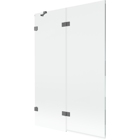 Mexen Lunar paravan de duș cu 2 uși, stânga 120 x 150 cm, transparent, gun metal - 897-120-100-95-00-L