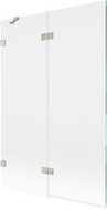 Mexen Lunar panou de duș cu 2 aripi pe stânga 120 x 150 cm, transparent, nichel periat - 897-120-100-97-00-L