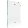 Mexen Lunar paravan de baie cu 2 uși, dreapta, 110 x 150 cm, transparent, auriu periat - 897-110-100-55-00-P