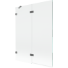 Mexen Lunar paravan de baie cu două uși stânga 130 x 150 cm, transparent, gun metal - 897-130-100-95-00-L