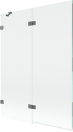 Mexen Lunar paravan cadă 2-canate stânga 130 x 150 cm, transparent, gun metal - 897-130-100-95-00-L