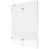 Barieră de duș Mexen Lunar, 2-panouri, stânga 130 x 150 cm, transparent, nichel periat - 897-130-100-97-00-L