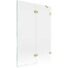 Mexen Lunar paravan de baie cu 2 uși dreapta 120 x 150 cm, transparent, auriu periat - 897-120-100-55-00-P