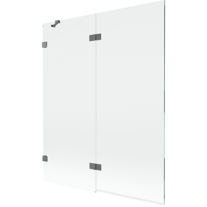 Mexen Lunar paravan de baie cu 2 panouri stânga 140 x 150 cm, transparent, gun metal - 897-140-100-95-00-L