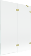 Mexen Lunar paravan de duș pe 2 canaturi dreapta 130 x 150 cm, transparent, auriu mat - 897-130-100-55-00-P