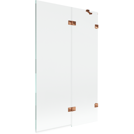 Mexen Lunar paravan de cadă cu 2 uși dreapta 110 x 150 cm, transparent, aur roz - 897-110-100-60-00-P