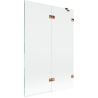 Mexen Lunar paravan cadă cu 2 uși dreapta 120 x 150 cm, transparent, aur roz - 897-120-100-60-00-P