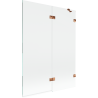 Mexen Lunar paravan cadă cu 2 foi, dreapta 130 x 150 cm, transparent, aur roz - 897-130-100-60-00-P