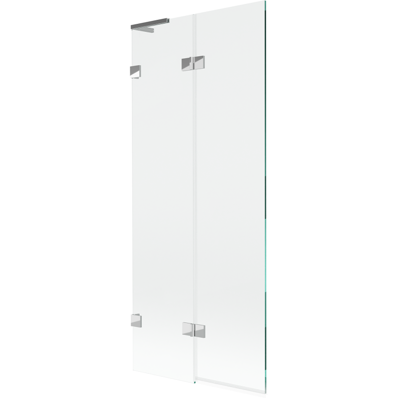 Mexen Lunar L ecran cadă cu 2 panouri stânga 80 x 150 cm, transparent, crom - 897L-080-100-01-00-L