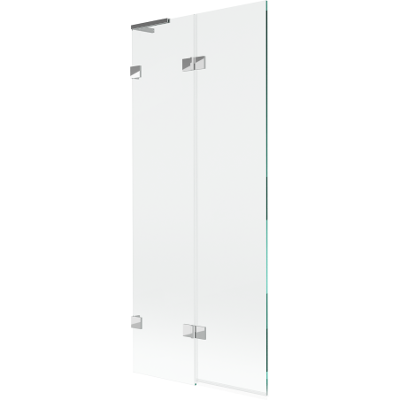 Mexen Lunar L ecran cadă cu 2 panouri stânga 80 x 150 cm, transparent, crom - 897L-080-100-01-00-L