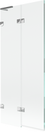 Mexen Lunar L panou de cadă cu două aripi, stânga 80 x 150 cm, transparent, crom - 897L-080-100-01-00-L