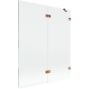 Mexen Lunar paravan de cadă 2 panouri, dreptunghiular, 140 x 150 cm, transparent, aur roz - 897-140-100-60-00-P