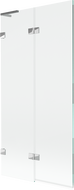 Mexen Lunar L paravan cadă cu 2 uși batante stânga 90 x 150 cm, transparent, crom - 897L-090-100-01-00-L