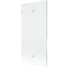 Mexen Lunar L paravan de baie cu 2 uși stânga 90 x 150 cm, transparent, alb - 897L-090-100-20-00-L