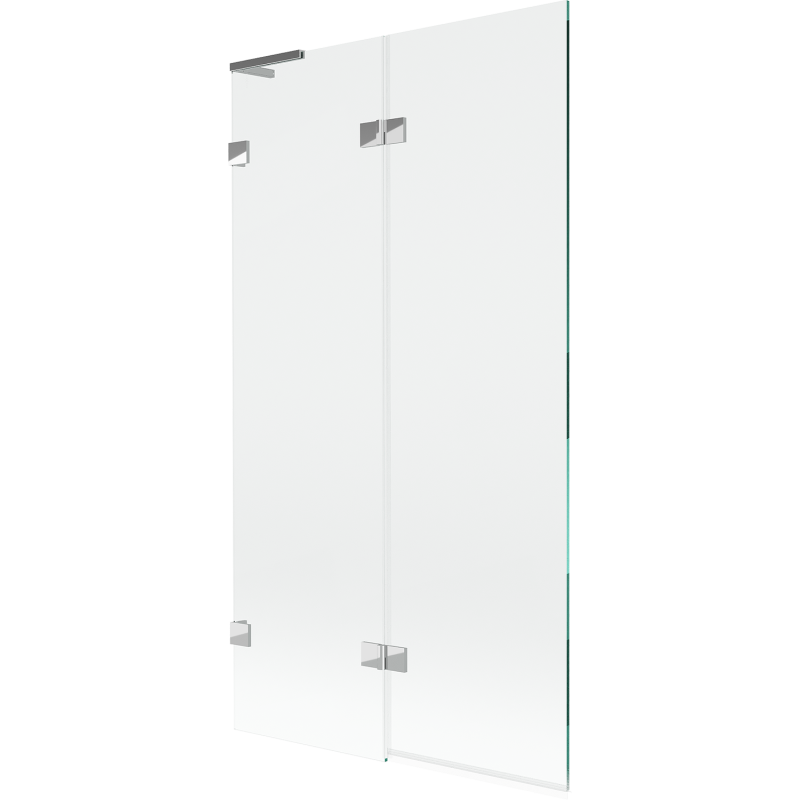 Mexen Lunar L paravan de cadă 2-canate stânga 100 x 150 cm, transparent, crom - 897L-100-100-01-00-L