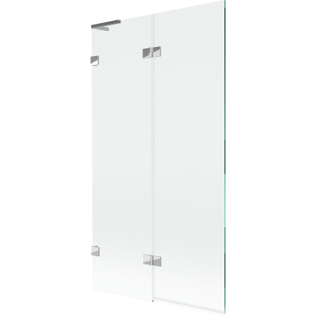 Mexen Lunar L paravan de cadă 2-canate stânga 100 x 150 cm, transparent, crom - 897L-100-100-01-00-L