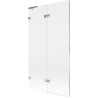 Mexen Lunar L paravan de cadă 2-canate stânga 100 x 150 cm, transparent, crom - 897L-100-100-01-00-L