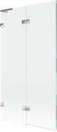 Mexen Lunar L paravan pentru cadă, două aripi, partea stângă 100 x 150 cm, transparent, crom - 897L-100-100-01-00-L