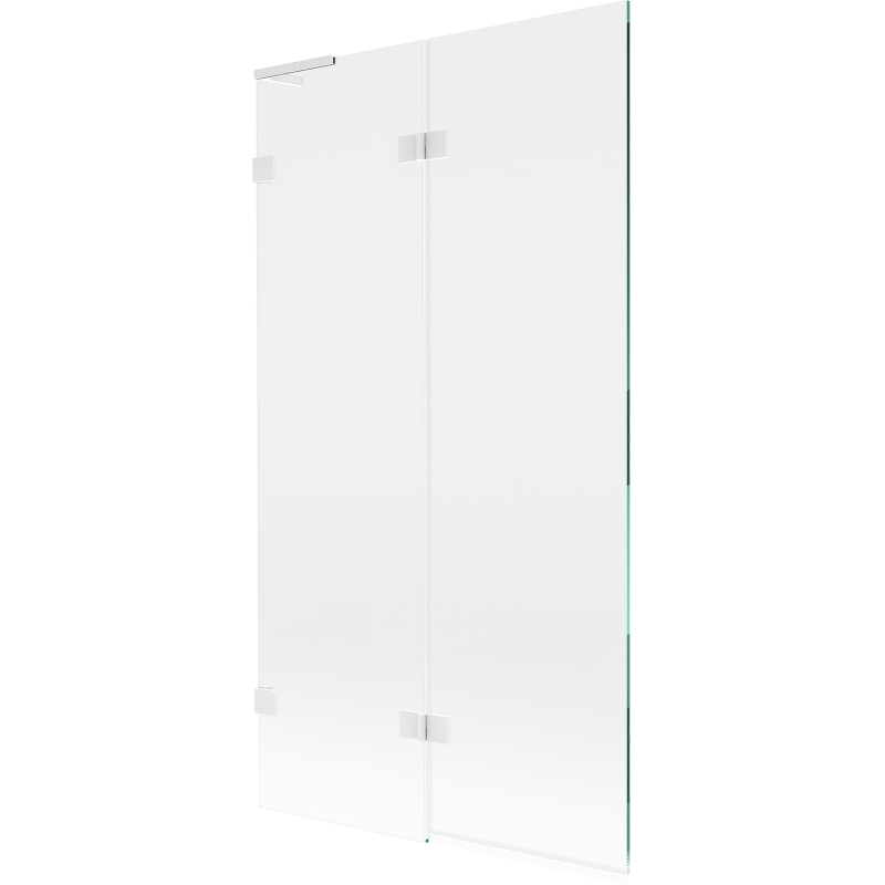 Panou de cadă Mexen Lunar L, cu 2 uși, stânga 100 x 150 cm, transparent, alb - 897L-100-100-20-00-L