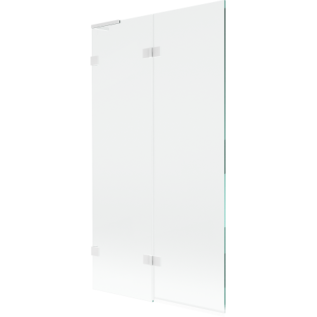 Panou de cadă Mexen Lunar L, cu 2 uși, stânga 100 x 150 cm, transparent, alb - 897L-100-100-20-00-L