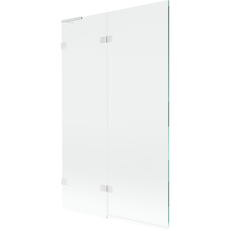 Mexen Lunar L paravan de cadă cu 2 uși stânga 110 x 150 cm, transparent, alb - 897L-110-100-20-00-L