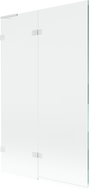 Mexen Lunar L paravan de cadă cu 2 uși stânga 110 x 150 cm, transparent, alb - 897L-110-100-20-00-L