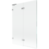 Mexen Lunar L ecran cadă de baie cu 2 uși batante, stânga 120 x 150 cm, transparent, crom - 897L-120-100-01-00-L
