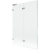 Mexen Lunar L kádparaván 2-szárnyú bal 120 x 150 cm, átlátszó, króm - 897L-120-100-01-00-L