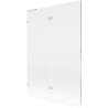 Mexen Lunar L paravan de cadă cu 2 uși batante stânga 120 x 150 cm, transparent, alb - 897L-120-100-20-00-L