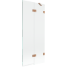 Mexen Lunar paravan de baie cu 2 uși dreapta 80 x 150 cm, transparent, cupru periat - 897-080-100-65-00-P