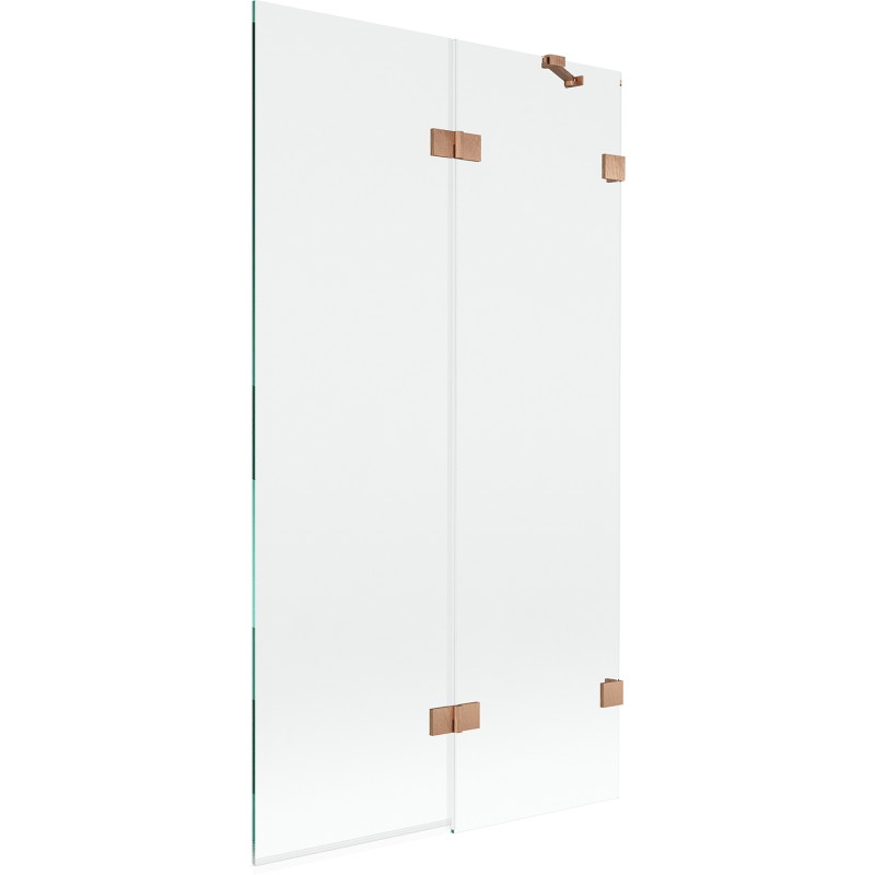 Mexen Lunar panou cadă cu 2 uși, dreapta, 100 x 150 cm, transparent, cupru periat - 897-100-100-65-00-P