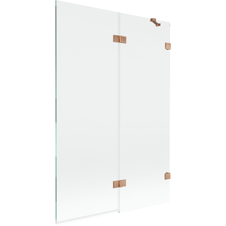 Mexen Lunar paravan pentru cadă, cu 2 uși, dreapta, 120 x 150 cm, transparent, cupru șlefuit - 897-120-100-65-00-P