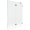 Mexen Lunar paravan pentru cadă, cu 2 uși, dreapta, 120 x 150 cm, transparent, cupru șlefuit - 897-120-100-65-00-P