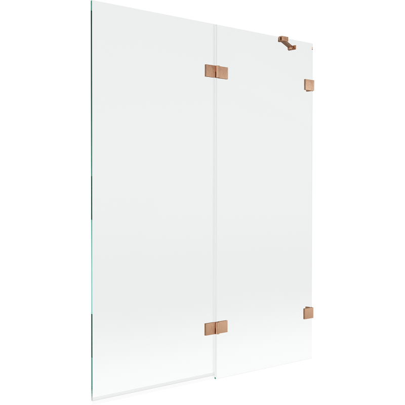 Mexen Lunar paravan de duș 2-canate dreapta 130 x 150 cm, transparent, cupru periat - 897-130-100-65-00-P