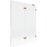 Mexen Lunar paravan de duș 2-canate dreapta 130 x 150 cm, transparent, cupru periat - 897-130-100-65-00-P