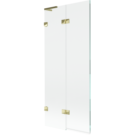 Mexen Lunar L paravan de cadă cu 2 panouri, stânga 80 x 150 cm, transparent, auriu - 897L-080-100-50-00-L