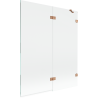 Mexen Lunar perete despărțitor pentru cadă 2-panouri dreapta 140 x 150 cm, transparent, cupru periat - 897-140-100-65-00-P