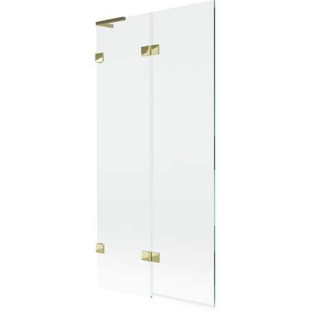 Mexen Lunar L kádparaván 2-szárnyú bal 90 x 150 cm, átlátszó, arany - 897L-090-100-50-00-L
