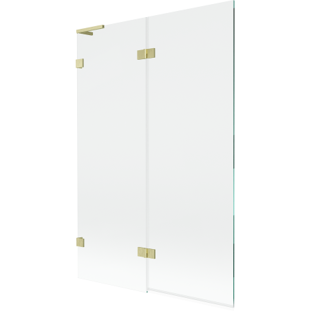 Mexen Lunar L paravan cadă duș cu 2 canaturi, stânga, 120 x 150 cm, transparent, auriu mat - 897L-120-100-55-00-L