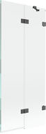 Mexen Lunar paravan de duș cu 2 uși, dreapta 80 x 150 cm, transparent, gri metalic periat - 897-080-100-66-00-P
