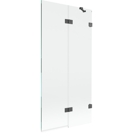 Mexen Lunar kádparaván 2 szárnyú jobb 90 x 150 cm, áttetsző, gun gray csiszolt - 897-090-100-66-00-P