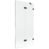Mexen Lunar kádparaván 2 szárnyú jobb 90 x 150 cm, áttetsző, gun gray csiszolt - 897-090-100-66-00-P