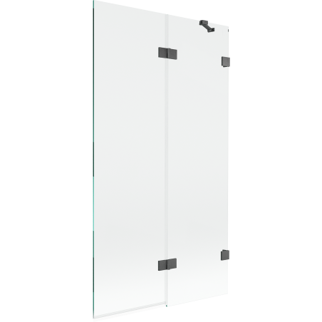 Mexen Lunar paravan cadă cu 2 uși dreapta 100 x 150 cm, transparent, gri armat periat - 897-100-100-66-00-P