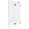 Mexen Lunar paravan cadă cu 2 uși dreapta 100 x 150 cm, transparent, gri armat periat - 897-100-100-66-00-P